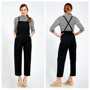 NEW Loup Knot Stretch Washed Black Twill Overalls in Black Size Medium